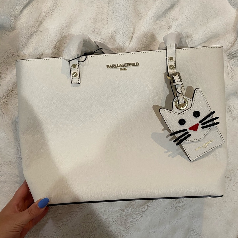 White Karl Lagerfeld Tote